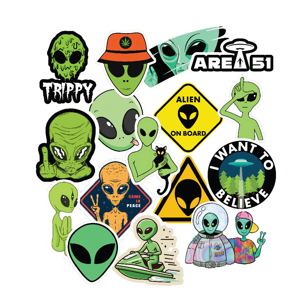 Alien Laptop Sticker – Perfect for Laptops, Books, Mobiles, and Bottles!