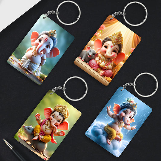 Baby Ganesha Keychain (Pack of 4)