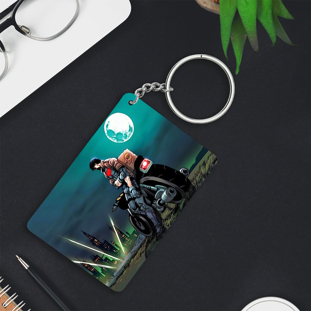 Bike Anime Style Keychain