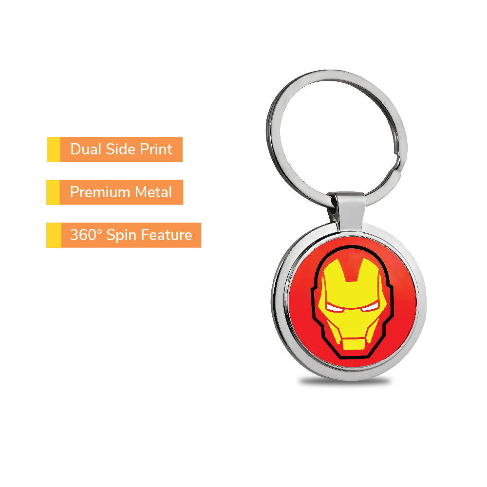 Ironman 360° Metal Spin Keychain