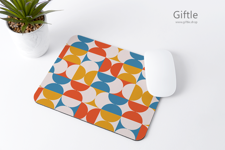 Retro Circle Pattern Mousepad