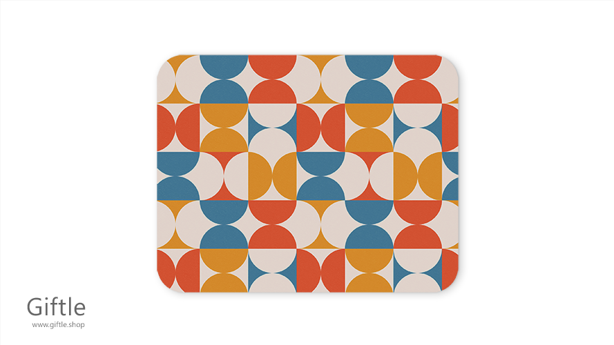 Retro Circle Pattern Mousepad