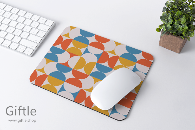 Retro Circle Pattern Mousepad