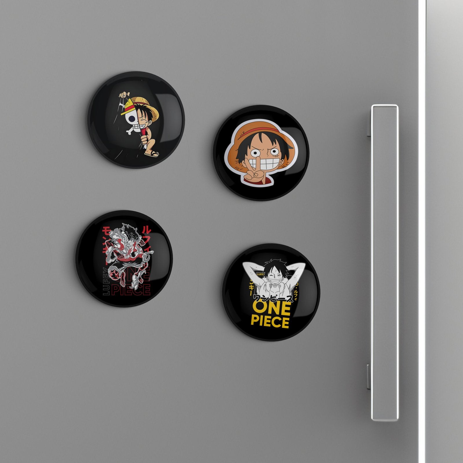 One Piece Anime Fridge Magnet - 58mm Round Circle for Refrigerator