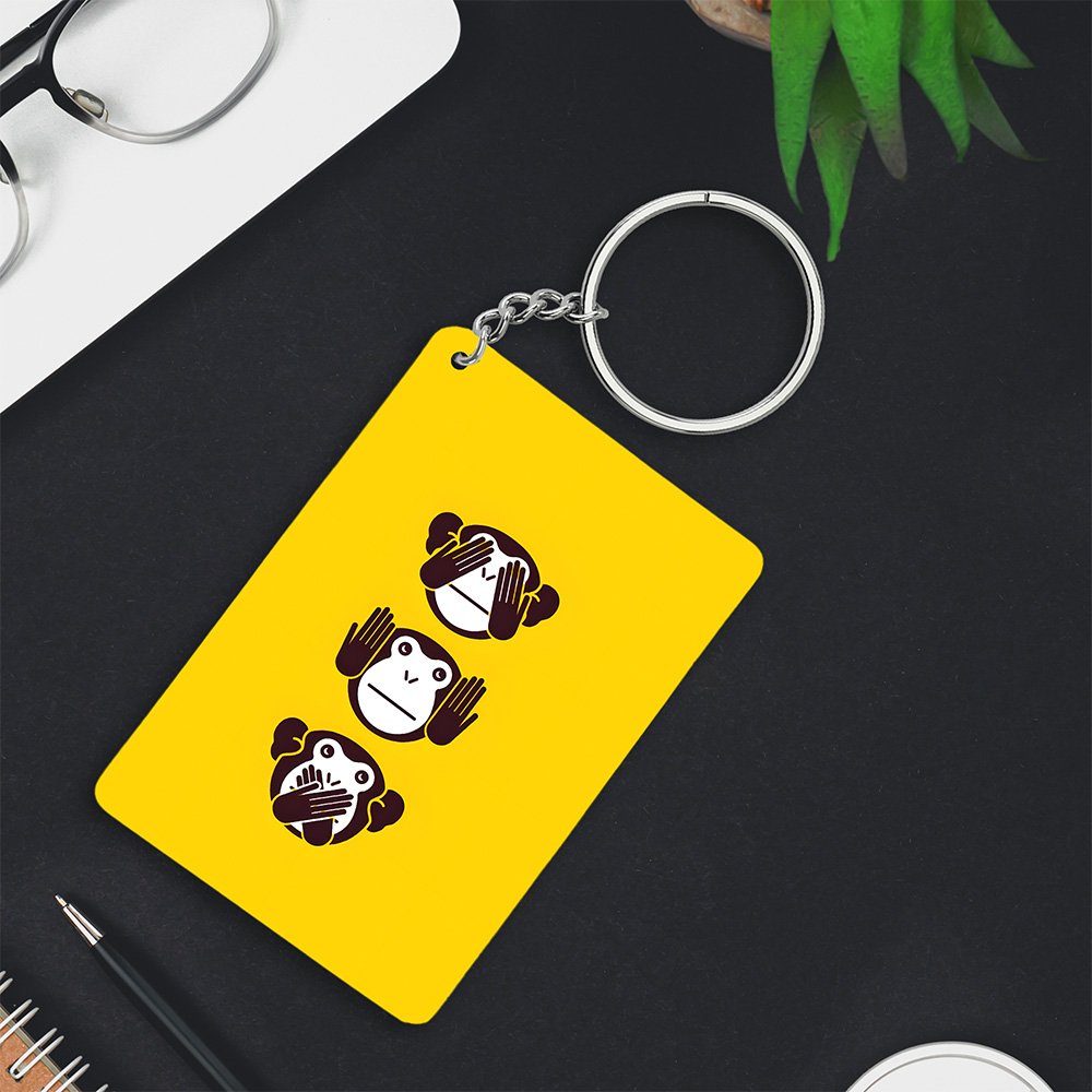 Three Monkey keychain