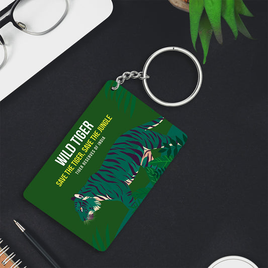 Tiger reserves of India Keychain