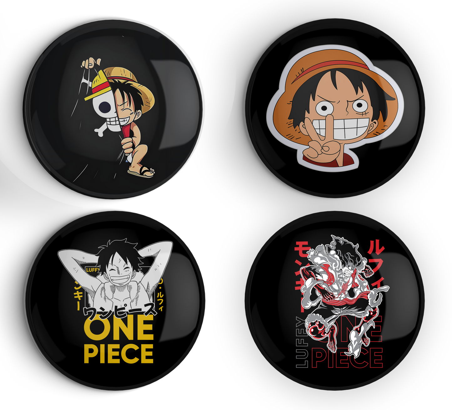 Luffy - One Piece Pin Badges Set of 4