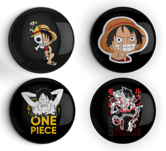 Luffy - One Piece Pin Badges Set of 4