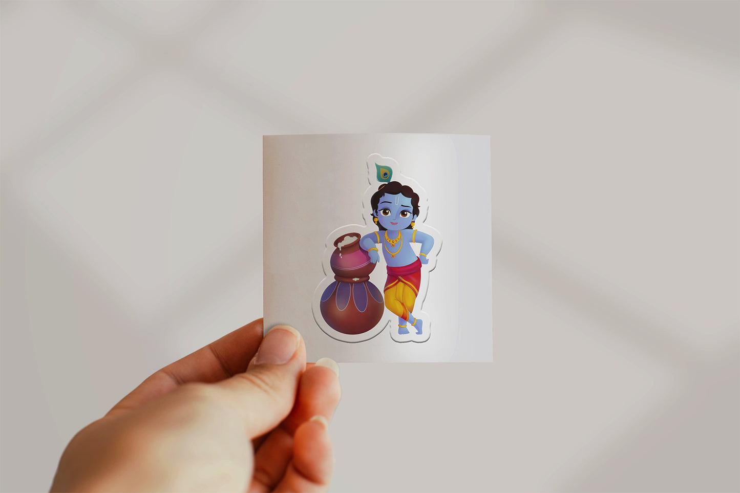 Krishna Stickers – Smudge-Free, Pack of 24