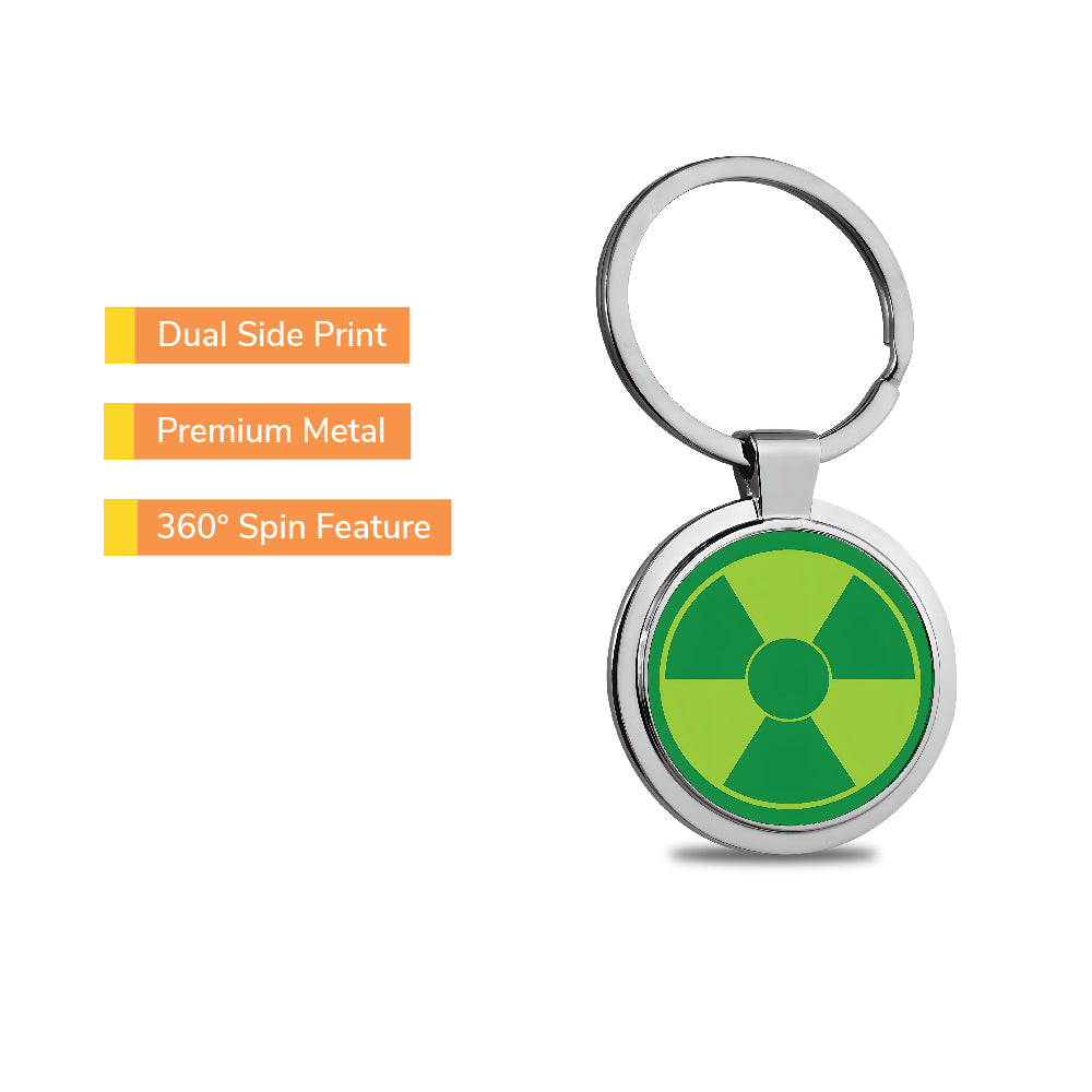 Nuclear 360° Metal Spin Keychain