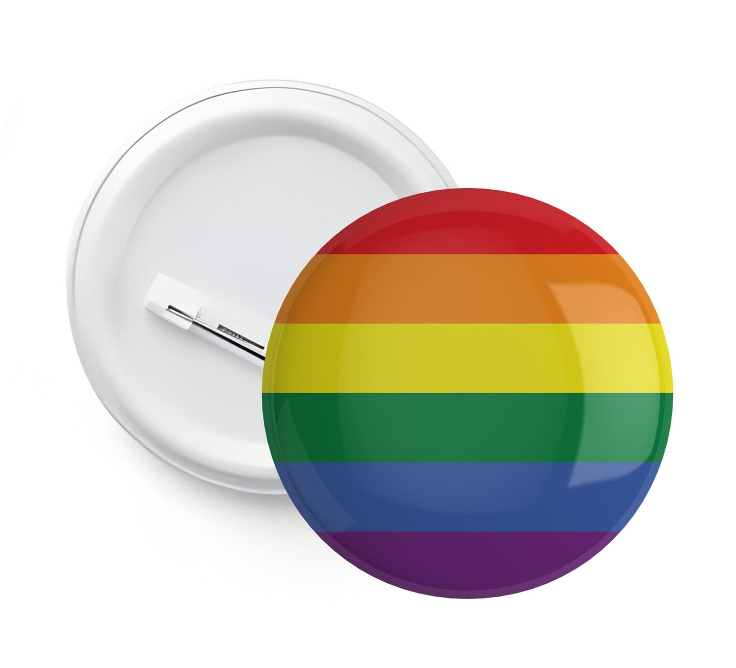 LGBTQ Pride Pin Badge - 58mm Multicolor Round Button Badge